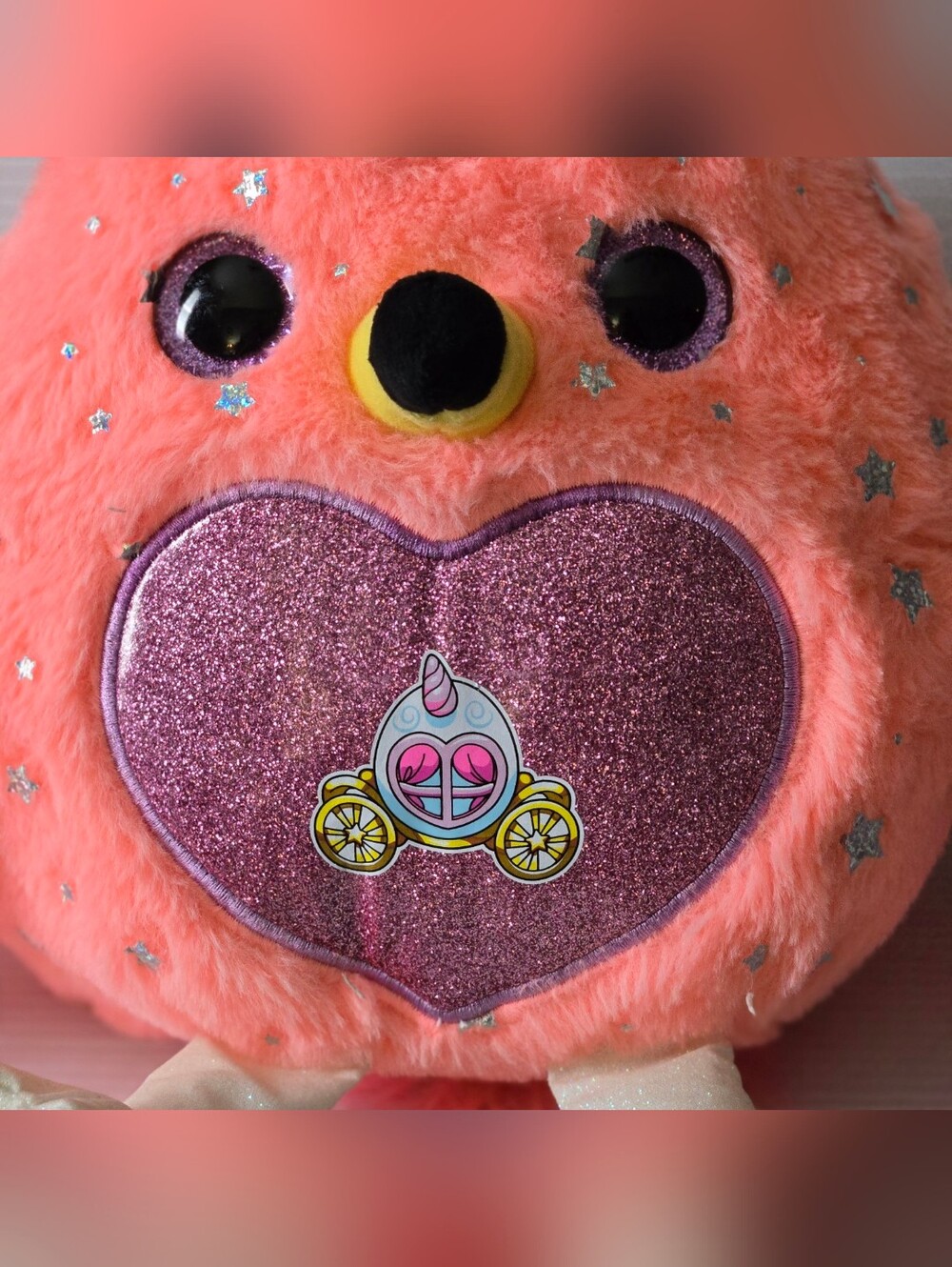 ZURU Rainbocorns Sparkle Heart Surprise Series 2 Pink Unicorn Bird Plush Glitter - Picture 4 of 5